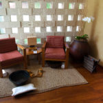 Beautiful spa seating area for relaxing and therapy